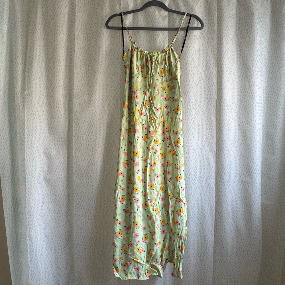 Floral Green Maxi Dress